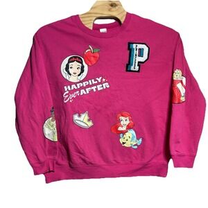 Disney 100 Princess Graphic Fleece Sweatshirt Pink Womens 2X XXL Snow‎ White